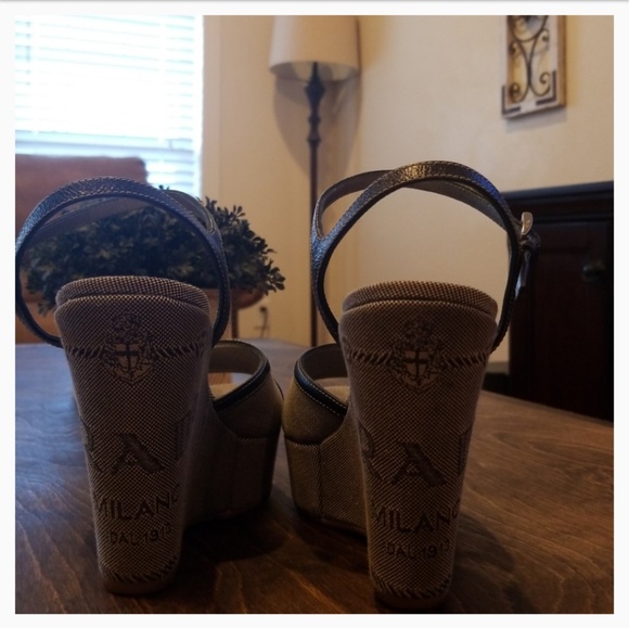 Prada Heritage Logo platform wedge sandals - Picture 7 of 8